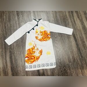 Kids Ao Dai - Vietnamese Traditional Dress: Dragon Design